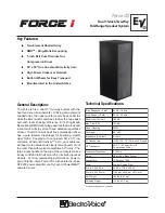 Electro-Voice Dual 15-InchTwo-Way Full-Range Speaker System Force i25 Technical Specifications предпросмотр