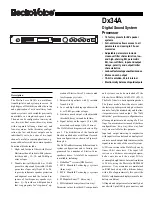 Предварительный просмотр 1 страницы Electro-Voice Dx34A Brochure & Specs