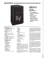 Electro-Voice ECS 12-2 Specifications preview