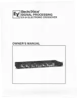 Electro-Voice Electronic Crossover EX-24 Owner'S Manual preview