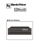 Предварительный просмотр 1 страницы Electro-Voice Eliminator Monitor Service Manual