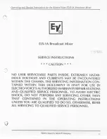 Preview for 13 page of Electro-Voice ELX-1A Owner'S Operating And Service Instructions