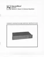 Electro-Voice EQ-231 Installation And Operating Instructions Manual предпросмотр