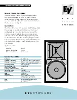 Предварительный просмотр 1 страницы Electro-Voice EVERYWHERE FRI-122/64 Specification Sheet