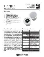 Preview for 1 page of Electro-Voice EVID C4.2 Technical Specifications