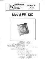 Preview for 4 page of Electro-Voice FLOOR MONITOR SPEAKER SYSTEM FM-12C Service Data