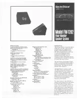 Electro-Voice FM-1202 Specification Sheet preview