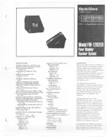 Preview for 1 page of Electro-Voice FM-1202ER Specification Sheet