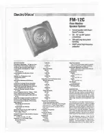 Electro-Voice FM12-C Specification Sheet предпросмотр