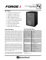 Electro-Voice Force i Technical Specifications preview