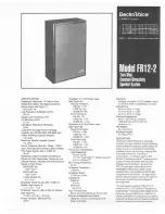 Preview for 1 page of Electro-Voice FR12-2 Specification Sheet