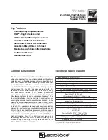 Предварительный просмотр 1 страницы Electro-Voice Fri+122/64 Technical Specifications