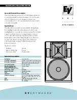 Electro-Voice FRI-152/64 Specification Sheet preview