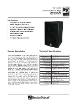 Electro-Voice FRi-152/85 Technical Specifications предпросмотр