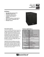 Electro-Voice FRi+ 181S Technical Specifications preview