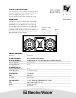 Electro-Voice FRi-2082 Specification Sheet preview