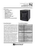 Предварительный просмотр 1 страницы Electro-Voice FRX+ 940 Technical Specifications