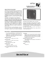 Electro-Voice HPT64 Specification Sheet preview