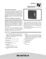 Preview for 1 page of Electro-Voice HPT94 Specification