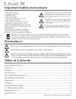 Предварительный просмотр 2 страницы Electro-Voice Live X ELX 112 Owner'S Manual