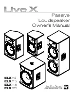 Electro-Voice LiveX ELX112 Owner'S Manual предпросмотр