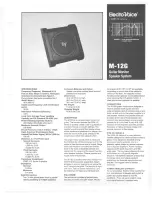 Предварительный просмотр 1 страницы Electro-Voice M-12G Specification Sheet