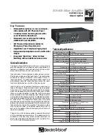 Предварительный просмотр 1 страницы Electro-Voice MA-606 Technical Specifications