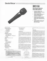 Electro-Voice MC150 Specification Sheet preview