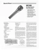 Electro-Voice MC300 Specification Sheet preview