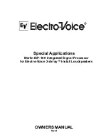 Preview for 1 page of Electro-Voice Merlin ISP-100 Owner'S Manual