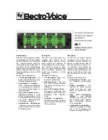 Electro-Voice MI-1 Architects And Engineers Specifications предпросмотр