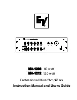 Предварительный просмотр 1 страницы Electro-Voice Mixer Amplifier MA-1206 Instruction Manual And Users Manual