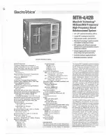 Предварительный просмотр 1 страницы Electro-Voice MTH-4/42B Specification Sheet