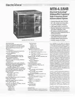 Предварительный просмотр 1 страницы Electro-Voice MTH-4.5/64B Specification Sheet