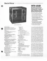 Electro-Voice MTH-4/64B Specification Sheet предпросмотр