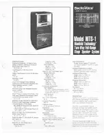 Electro-Voice MTS-1 Specification Sheet preview