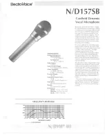 Electro-Voice N/D157B Specification Sheet preview