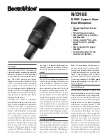 Preview for 1 page of Electro-Voice N/D168 Manual