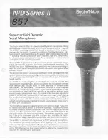 Electro-Voice N/D857 Specification Sheet предпросмотр