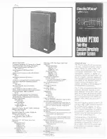 Preview for 1 page of Electro-Voice PI100 Datasheet