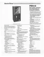 Предварительный просмотр 1 страницы Electro-Voice PI9415 Specification Sheet