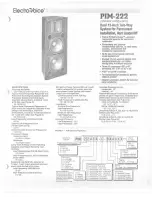 Предварительный просмотр 1 страницы Electro-Voice PIM-222 Datasheet