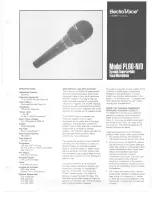 Electro-Voice PL60-N/D Specification Sheet preview