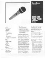 Electro-Voice PL68 Specification Sheet предпросмотр