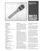 Electro-Voice PL78 Specifications preview