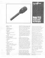 Electro-Voice PL95 Specification Sheet preview