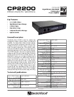 Electro-Voice Precision CP2200 Specifications предпросмотр