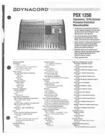 Electro-Voice PSX 1250 Specifications предпросмотр