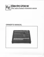 Предварительный просмотр 1 страницы Electro-Voice PSX 2000 Owner'S Manual