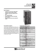 Предварительный просмотр 1 страницы Electro-Voice QRx 118S Technical Specifications